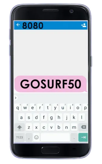 how to register gosurf promo via text