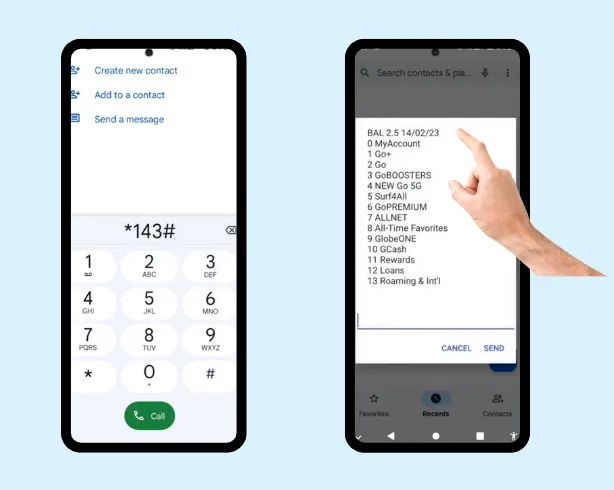 using ussd dial code *143#